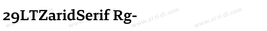 29LTZaridSerif Rg字体转换